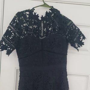 Adelyn Rae Black Lace Romper